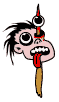 graphic of severed head on a pike.