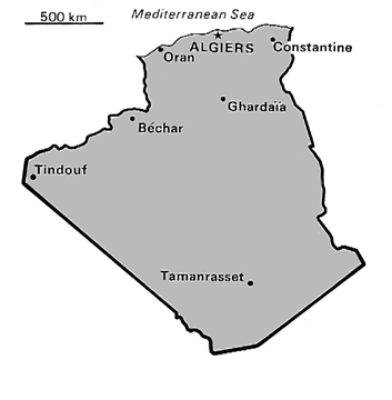 [Country map of Algeria]