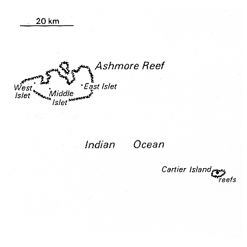 [Country map of Ashmore and Cartier Islands]