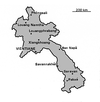 [Country map of Laos]