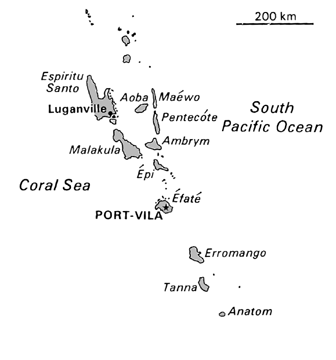 [Country map of Vanuatu]