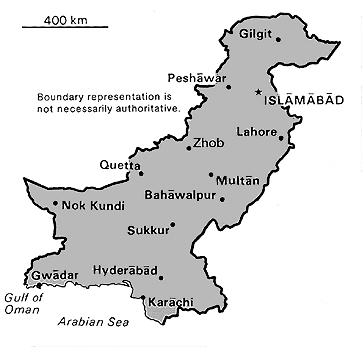 [Country map of Pakistan]