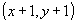 (x+1,y+1)