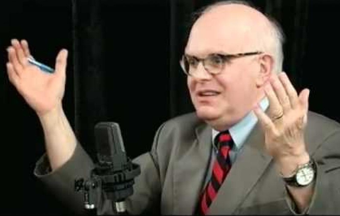 Webster "the Nazis are coming for your Doritos" Tarpley throws his hands up in confusion, unable to understand what he himself is talking about.