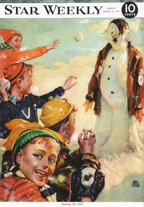 Typical anti-Hitler war propaganda appearing in Canadian news magazines.