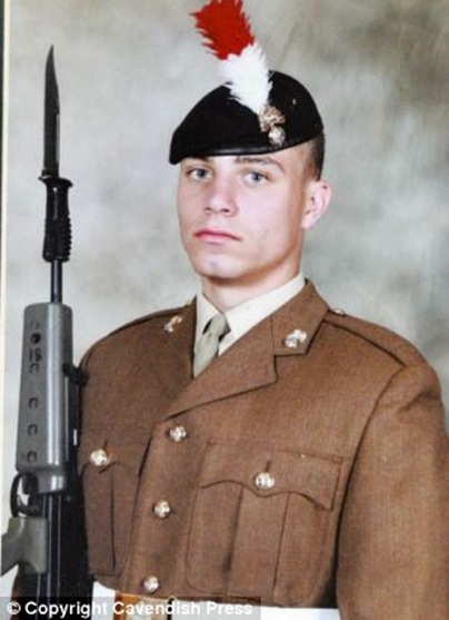 Fusilier David Lee Collins, 18, from Manchester, who was stabbed outside the club in Ayia Napa in November 2012