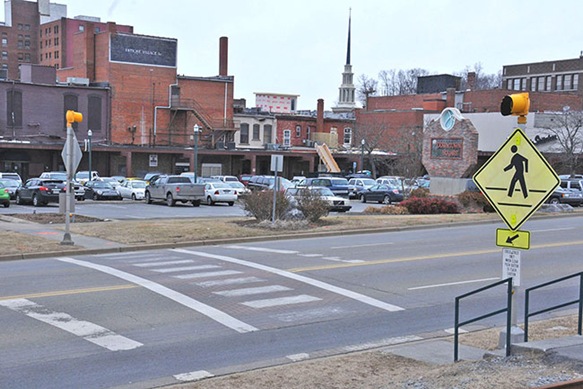 Crosswalk in downtown Johnson City.<br />Ron Campbell/Johnson City Press