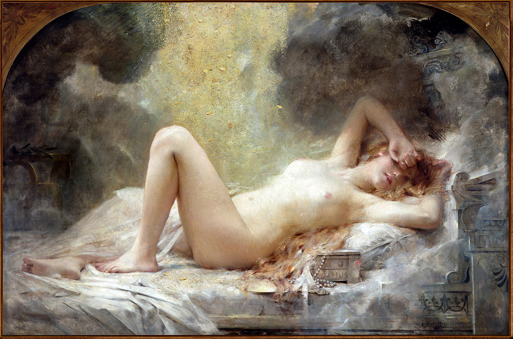 Leon Francois Comerre 1850-1916), Danae and the Shower of Gold