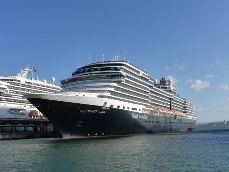 Pujayasa said he tried to kill the 31-year-old woman and dump her body over the ship, not pictured, when a fellow passenger knocked on the woman's door to help. He allegedly then escaped out a balcony. Pujayasa said he tried to kill the 31-year-old woman and dump her body over the ship, not pictured, when a fellow passenger knocked on the woman's door to help. He allegedly then escaped out a balcony.