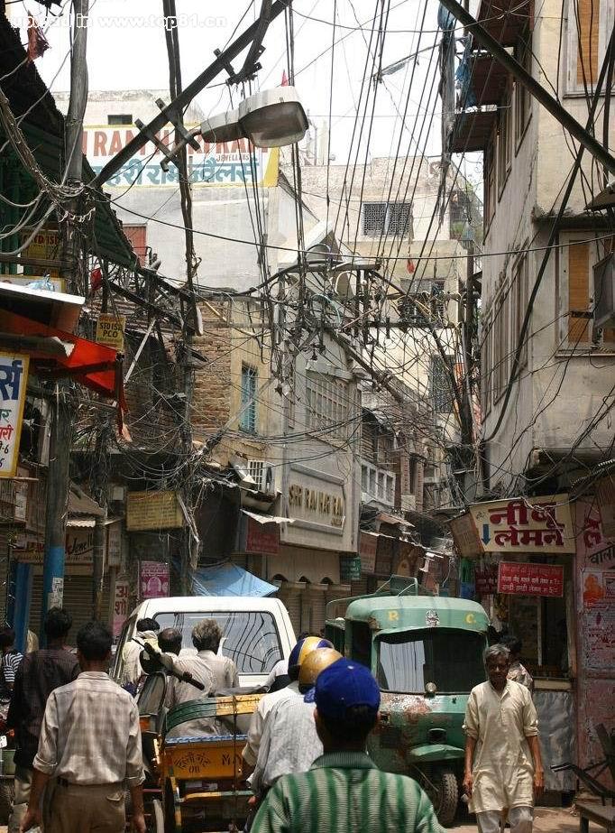 Electric lines in India. They mock us. Not okay.