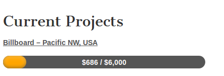 Current donations at time of writing.