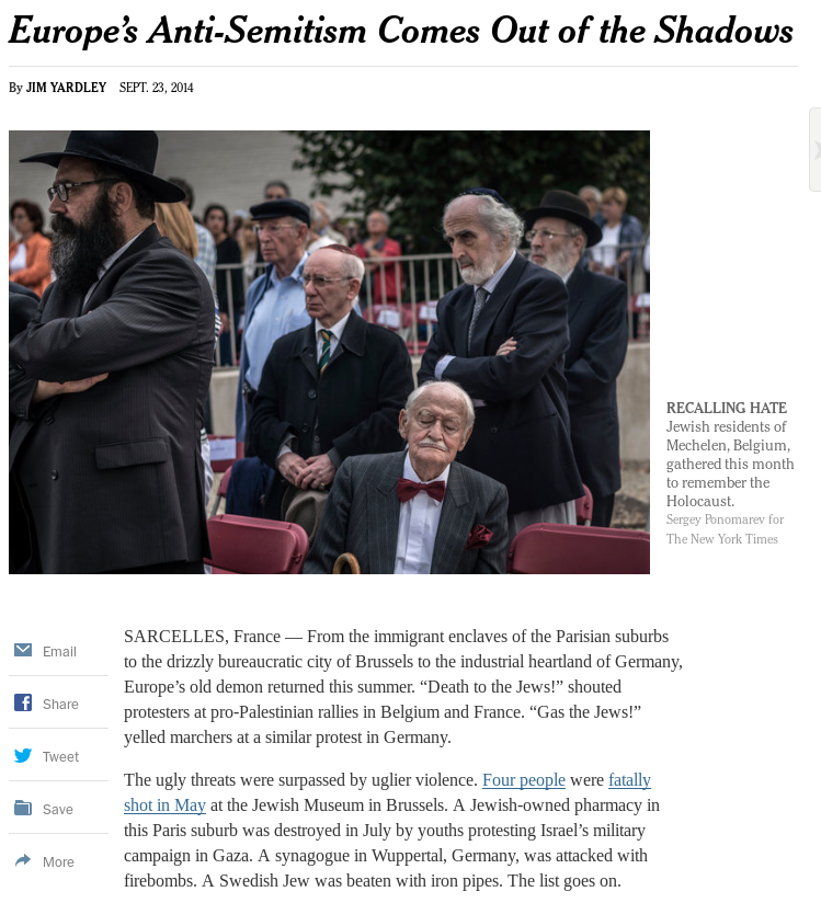 Europeans are now being blamed by the Jews for the behavior of Muslim immigrants brought to Europe by Jews.