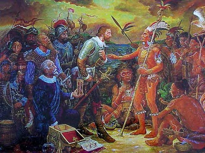 Christ_Columbus_meets_natives
