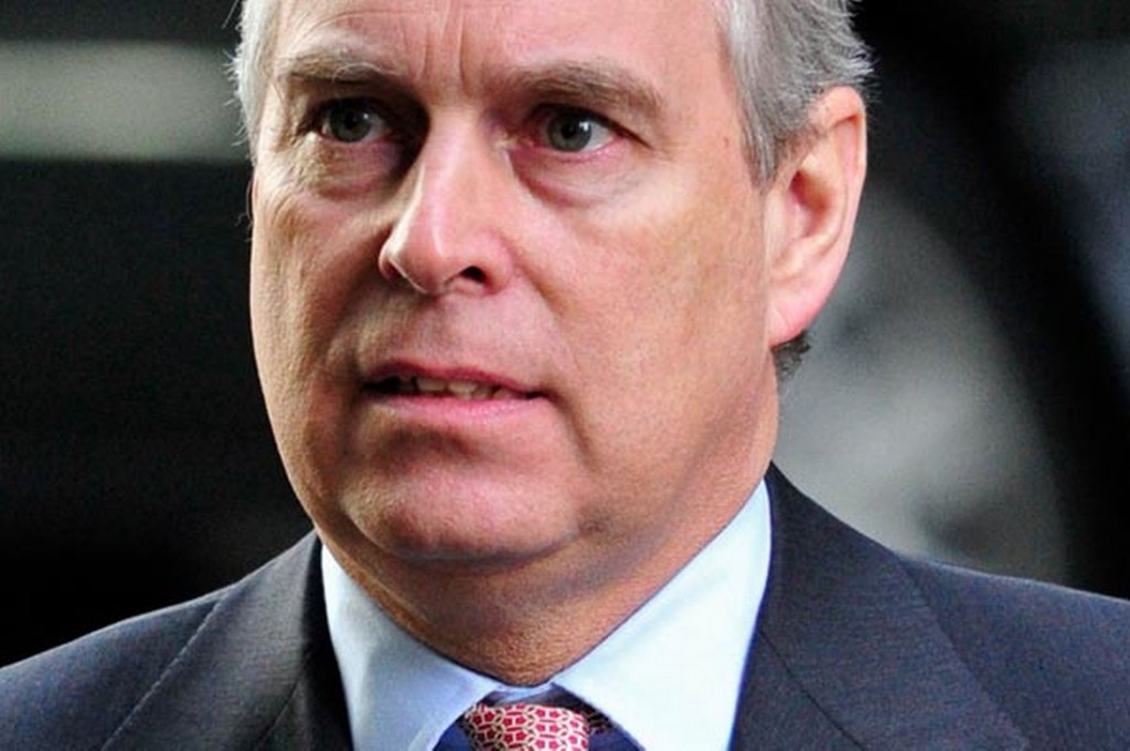 Prince Andrew looks worried.
