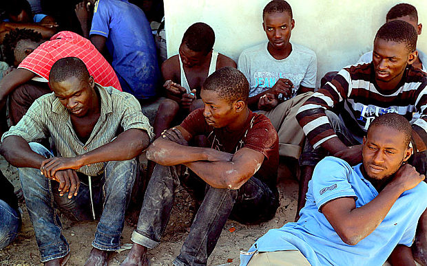 These healthy 25-year-old males are completely helpless to resist abuse in Libya, a country which they are not from but came to to be abused, for some reason! We must save them from the suffering!