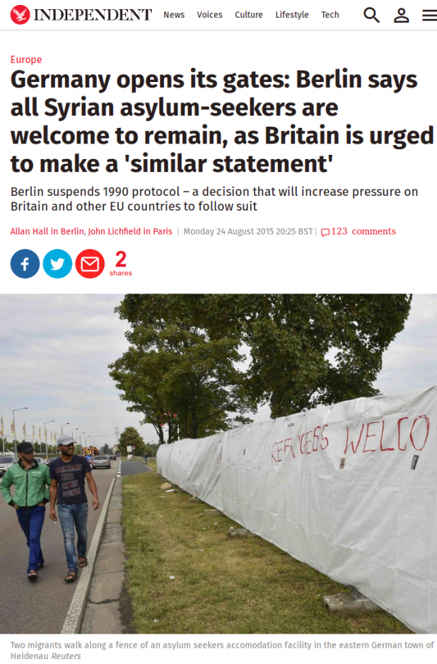 August 24, 2015: The cucking heard round the world