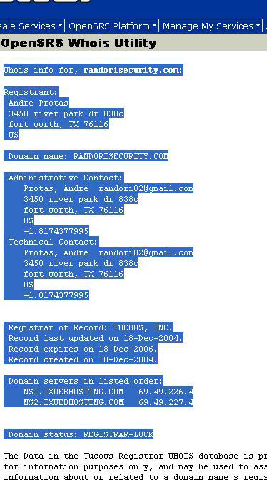 IDA v5.0 Leak WhoIs