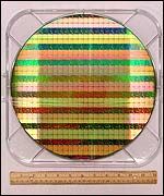 Close up of the wafer-thin chip