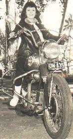 I learnt to ride on my boyfriend Anatole's BSA Flash
