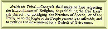 Third Article of the Bill of Rights