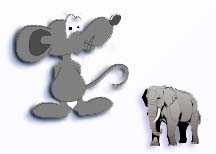 Large mouse and a small elephant