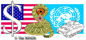 Money, snake, UN symbols