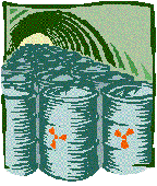 Barrels of depleted uranium