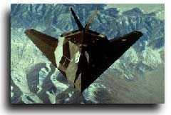 Stealth bomber in flight