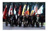 UN flag bearers
