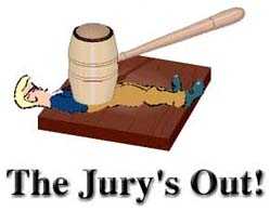 Gavel pounding a juror