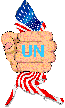 Squeezing American freedoms represented by American flag.