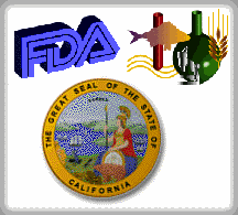 Seal of California and FDA