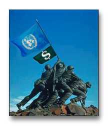 Raising the flag of money and the UN