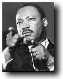 Photograph of Martin Luther King, Jr. giving a speech
