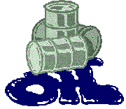 Barrel of oil spilled
