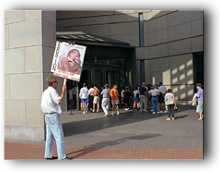 abortion protester outside Holocaust Museum