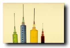 needles containing medicine for shots