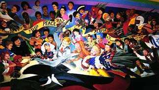 Denver International Airport Mural of children