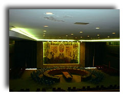Inside the United Nations building