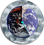 Global clock ticking to year 2000