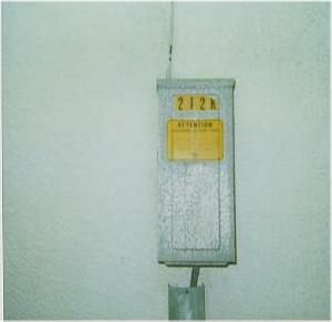 Grey telco box closed