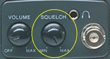 Pro93/95: Squelch knob