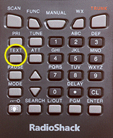 PRO93/95 Keypad: Text