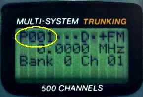 P001   D +FM  0.0000 MHz  Bank 0 Ch 01