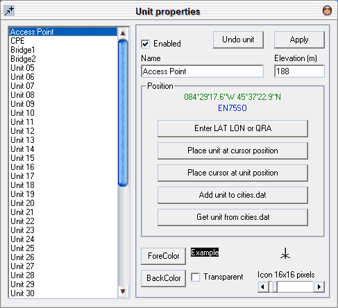 Unit Properties
